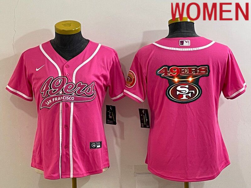 Women San Francisco 49ers Blank Pink 2022 Nike Co branded NFL Jersey->women nfl jersey->Women Jersey